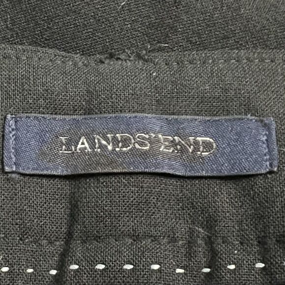 Lands End Pants Womens 12 Black Wool Blend Lined Flare Work Dress Career USA - Picture 4 of 13